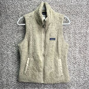 Patagonia Vest Women’s Medium Los Gatos Fleece Zip-up El Cap Khaki Tan Functiona